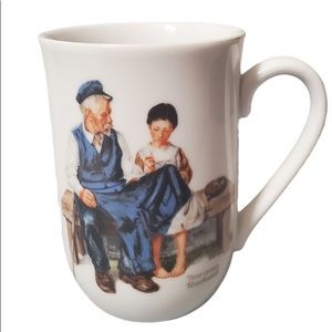 NORMAN ROCKWELL THE LIGHTHOUSE KEEPER’S DAUGHTER MUG CUP 4” TALL